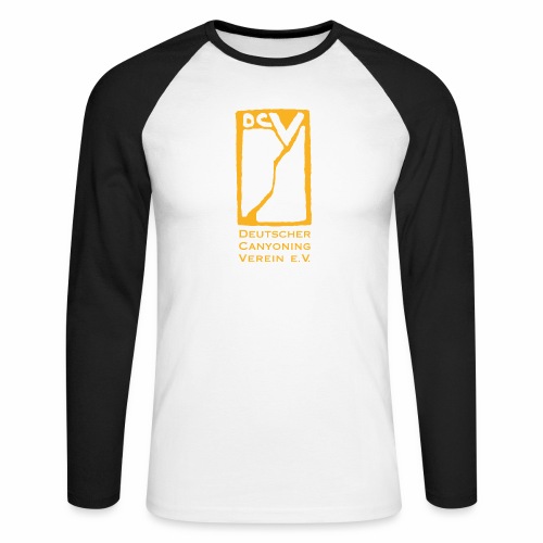 DCV T-Shirt Gruendungslogo Goldgelb und Schrift - Männer Baseballshirt langarm