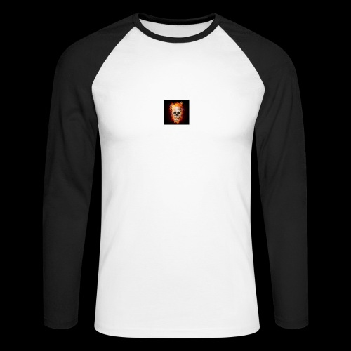 skullflame - Men's Long Sleeve Baseball T-Shirt