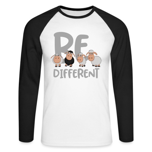 Be different Schafe: Einzigartiges schwarzes Schaf - Männer Baseballshirt langarm