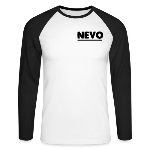 nevo underline black - Men's Long Sleeve Baseball T-Shirt