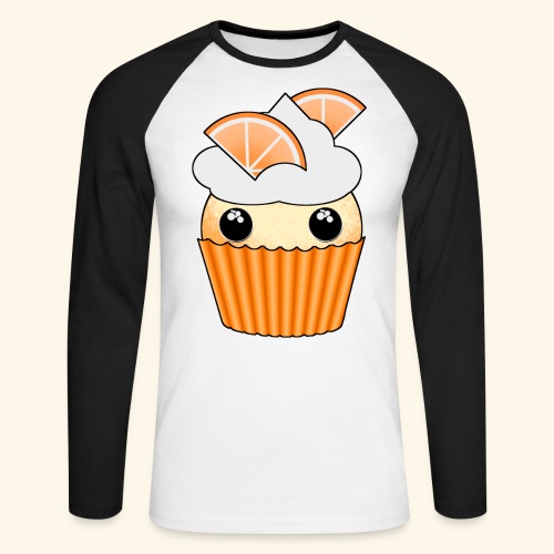 muffins apelsin orange med klyftor - Men's Long Sleeve Baseball T-Shirt