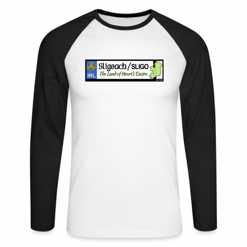 CO. SLIGO, IRELAND: licence plate tag style - Men's Long Sleeve Baseball T-Shirt