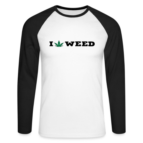 I LOVE WEED - Men's Long Sleeve Baseball T-Shirt