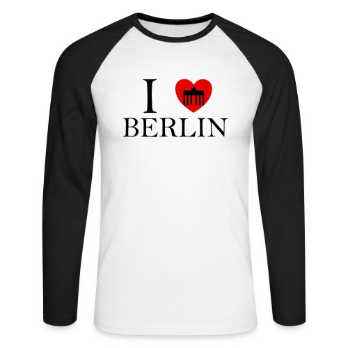 I LOVE BERLIN - Männer Baseballshirt langarm