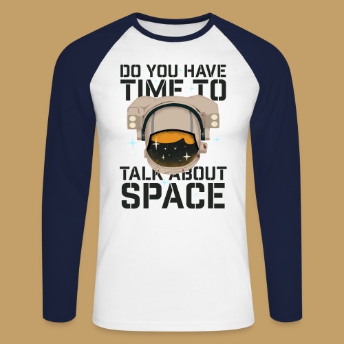 Time for Space - Koszulka męska bejsbolowa z długim rękawem