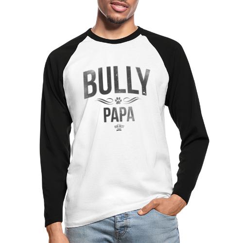 Stolzer Bullypapa Retro - Männer Baseballshirt langarm