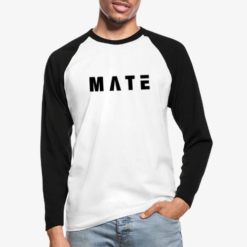 Mate-Schriftzug (breitgezogen) - Männer Baseballshirt langarm