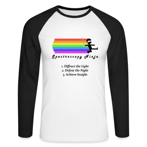 Spectroscopy-Ninja_Spruch - Männer Baseballshirt langarm