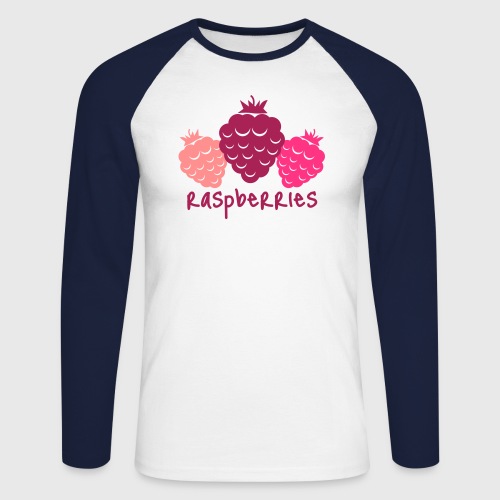 Raspberries - Men's Long Sleeve Baseball T-Shirt