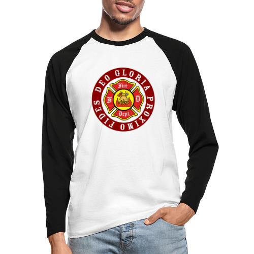 Feuerwehrlogo American style - Männer Baseballshirt langarm