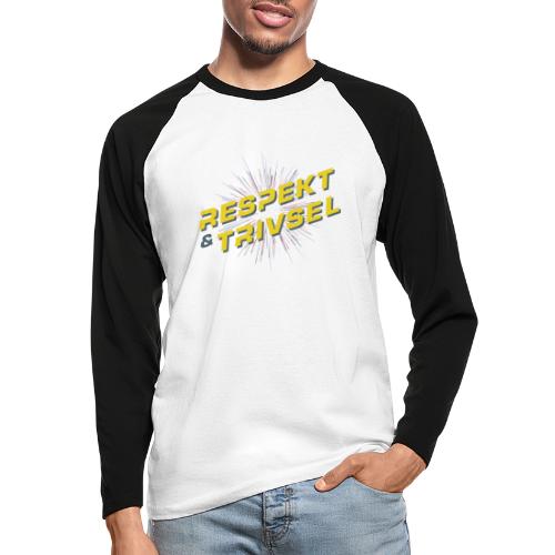 Respekt, Trivsel og Superkultur - Langærmet herre-baseballshirt
