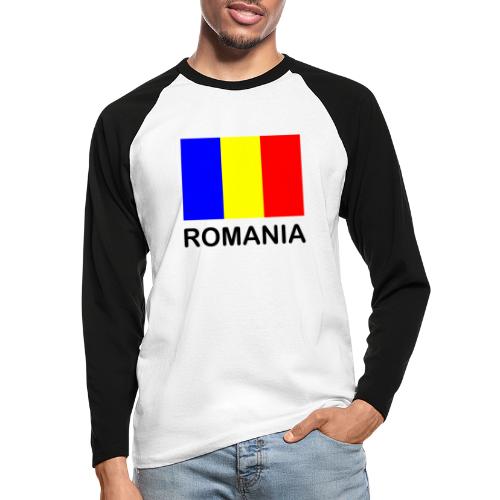 Fahne Romania - Männer Baseballshirt langarm