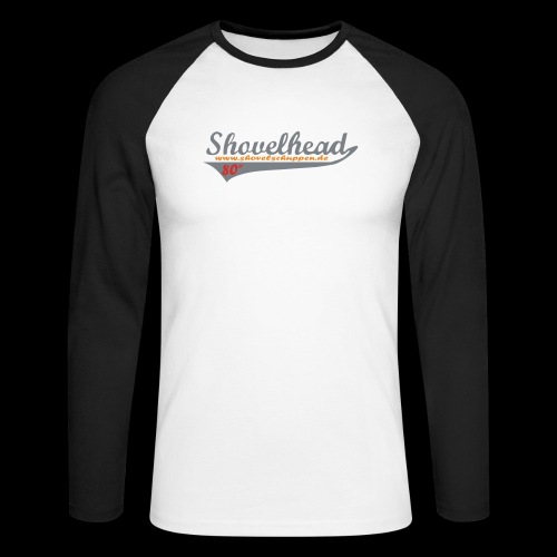 Shovelheadschriftzug 80 im „Baseballdesign“ - Männer Baseballshirt langarm