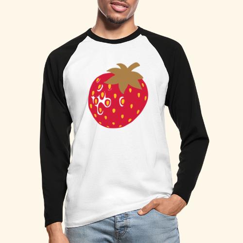 Erdbeere - Männer Baseballshirt langarm