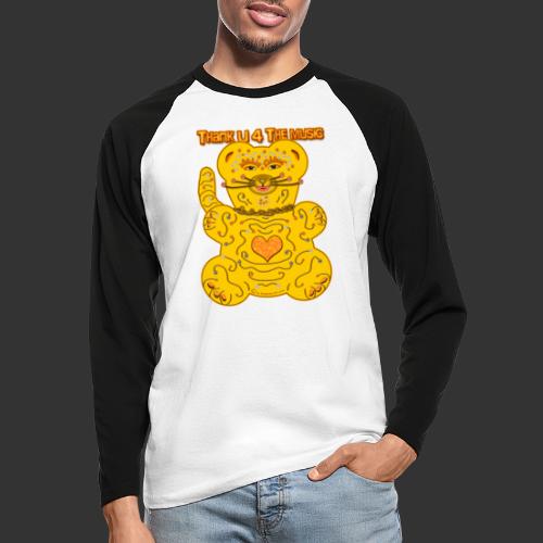 Thx U 4 the music * bear-cat in yellow - Men's Long Sleeve Baseball T-Shirt