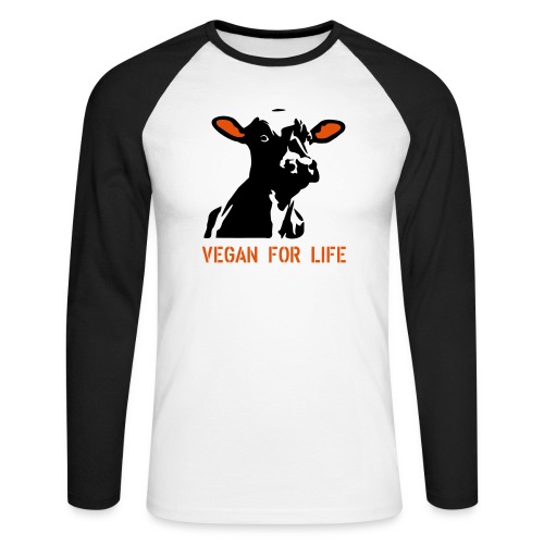 colorida vegan for life - Männer Baseballshirt langarm