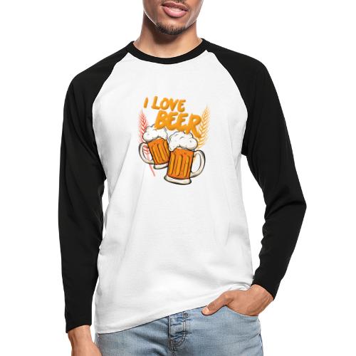 I Love Beer - Männer Baseballshirt langarm