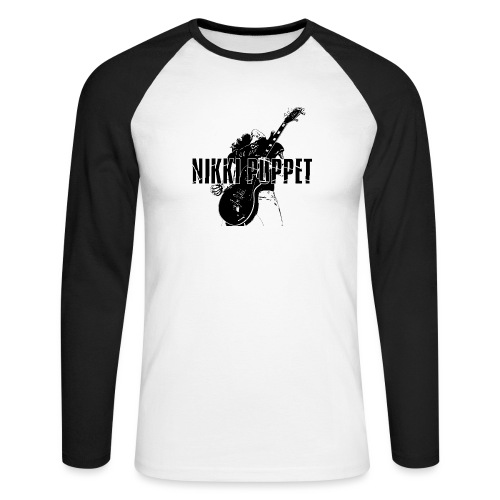 NP gitarrist Logo schwarz - Männer Baseballshirt langarm
