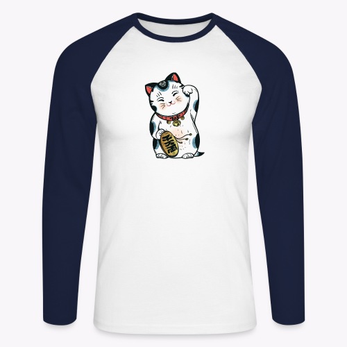 The Lucky Cat - Men's Long Sleeve Baseball T-Shirt