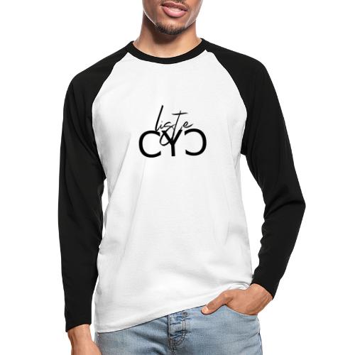 Motif texte CYC liste - cycliste - T-shirt baseball manches longues Homme
