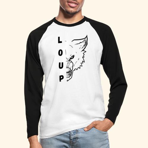 Simplement Loup - T-shirt baseball manches longues Homme