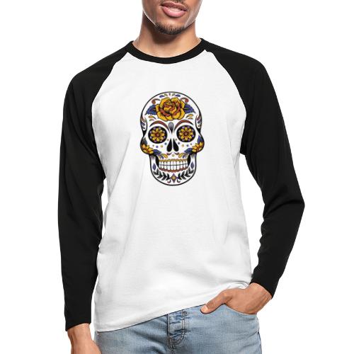 skull mexiko mexico - Männer Baseballshirt langarm