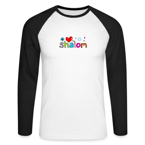 Shalom II - Männer Baseballshirt langarm