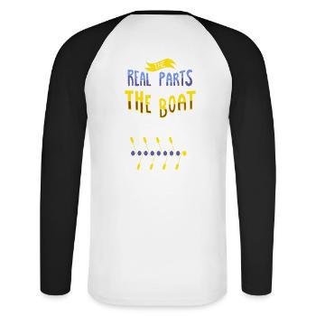 Rowing Rowing Boat - Unisex Long Sleeve Baseball T-Shirt - white/black - Back - Nik (191cm)