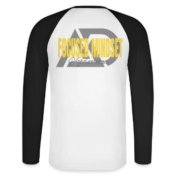 ALPHA DIVISION - Mindset Edition - Gym Apparel - Unisex Long Sleeve Baseball T-Shirt - white/black - Back - Nik (191cm)
