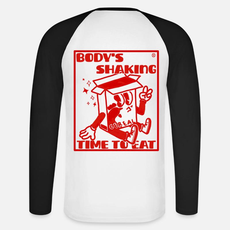 Hyperfixation ADHD problem - Unisex Long Sleeve Baseball T-Shirt - white/black