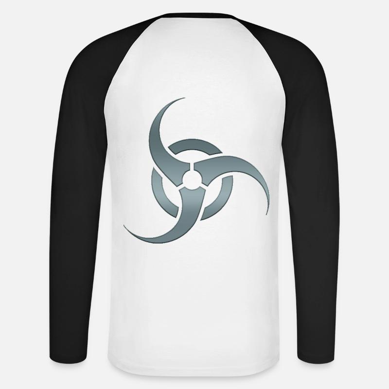 Hacking hacker hacker computer cybersecurity - Unisex Long Sleeve Baseball T-Shirt - white/black