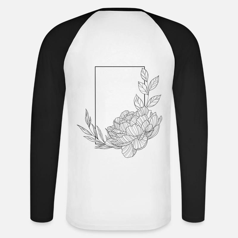 Plants - Unisex Baseballshirt langarm - Weiß/Schwarz