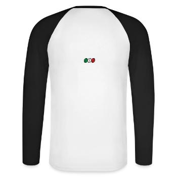 Italo Beans - T-shirt baseball manches longues Homme - blanc/noir - Dos - Nik (191cm)