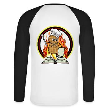 Peanut Cook Cuisines Hobby Chef Cuisine locale - T-shirt baseball manches longues Homme - blanc/noir - Dos - Nik (191cm)