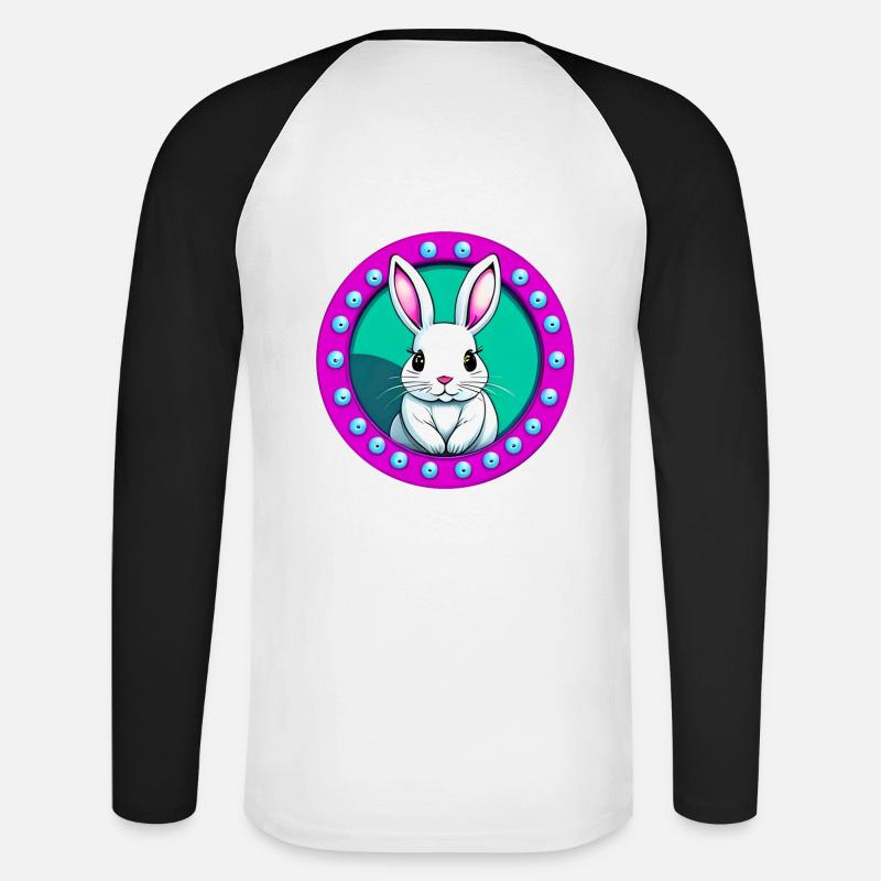 Easter Gift Easter - Unisex Long Sleeve Baseball T-Shirt - white/black