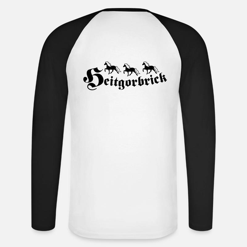 Heitgorbrick - Unisex Baseballshirt langarm - Weiß/Schwarz
