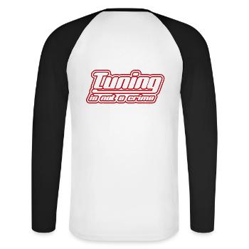 Cartuning Scooter Tuning - Unisex Long Sleeve Baseball T-Shirt - white/black - Back - Nik (191cm)