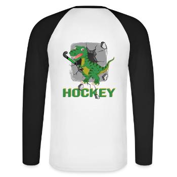 tendance hockey hockey sur gazon hockey sur gazon hockey sur gazon - T-shirt baseball manches longues Homme - blanc/noir - Dos - Nik (191cm)