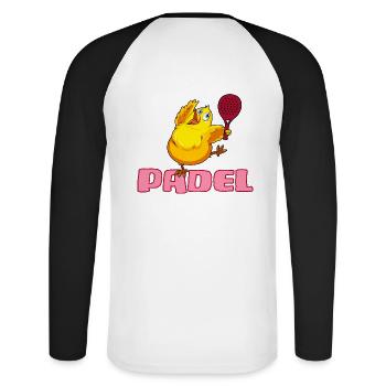 Padel Padel Tennis Magenta-Padel-Chick Paddle - Unisex Long Sleeve Baseball T-Shirt - white/black - Back - Nik (191cm)