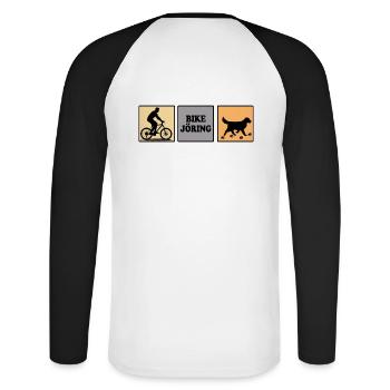 bikejoring zughundesport bikejöring hundesport - Unisex Long Sleeve Baseball T-Shirt - white/black - Back - Nik (191cm)