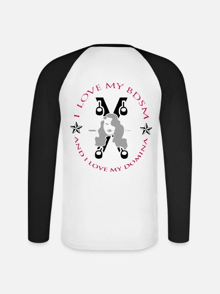 Dominatrix - T-shirt baseball manches longues Homme - blanc/noir