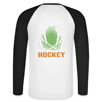 Hockey sur gazon Joueurs de hockey Gazon artificielHockey - T-shirt baseball manches longues Homme - blanc/noir - Dos - Nik (191cm)