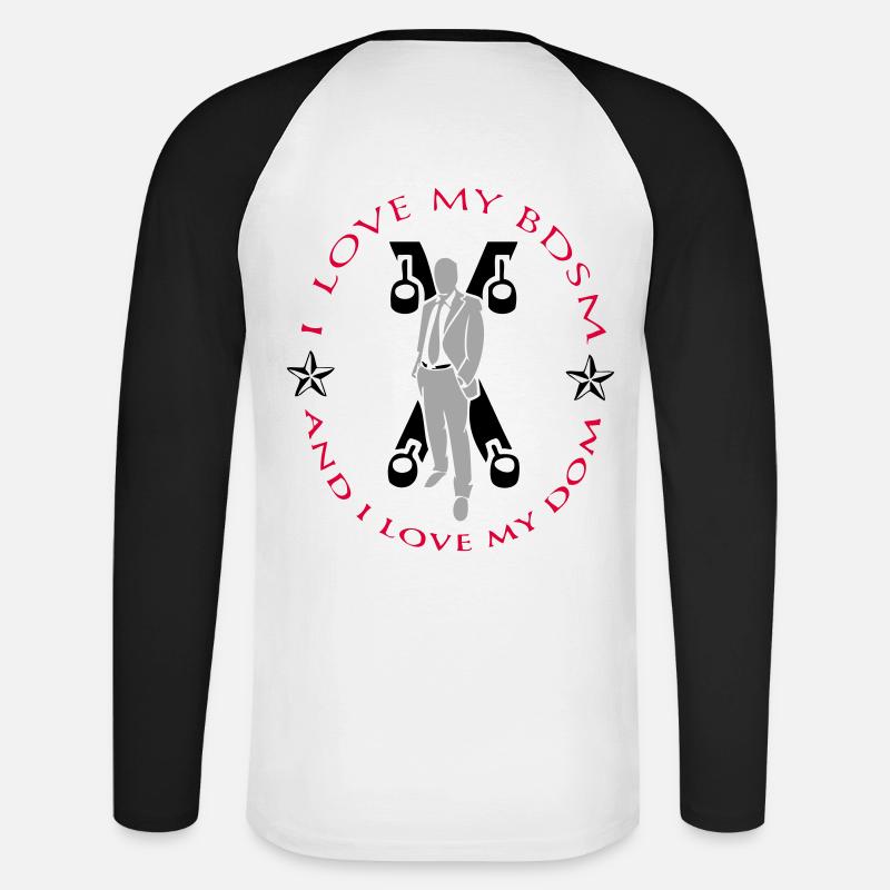 Dom - Unisex Baseballshirt langarm - Weiß/Schwarz