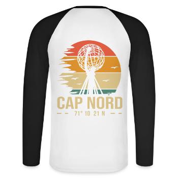 Cap Nord - T-shirt baseball manches longues Homme - blanc/noir - Dos - Nik (191cm)