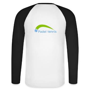 PADEL TENNIS PADEL PLAYER Padel Padel Ball - Unisex Long Sleeve Baseball T-Shirt - white/black - Back - Nik (191cm)
