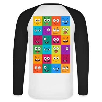 Motivation - T-shirt baseball manches longues Homme - blanc/noir - Dos - Nik (191cm)