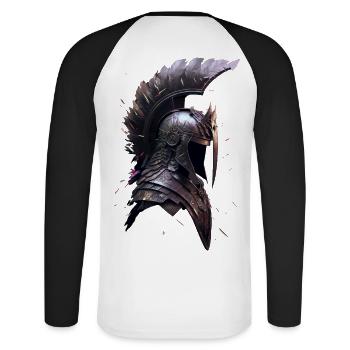 Casque de combattant - T-shirt baseball manches longues Homme - blanc/noir - Dos - Nik (191cm)
