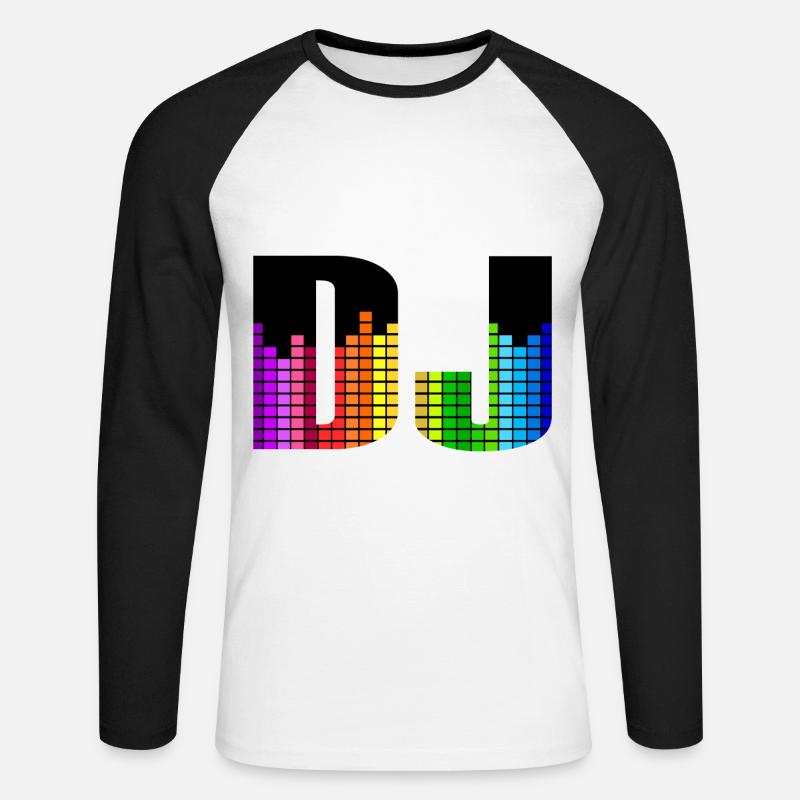 DJ Bunter Equalizer - Unisex Baseballshirt langarm - Weiß/Schwarz