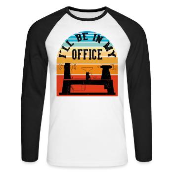 Tourneurs Drechselbank Drechsel - T-shirt baseball manches longues Homme - blanc/noir - Devant - Nik (191cm)