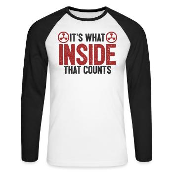Radiologietechnologe Radiologie Radiologe Röntgen - Unisex Baseballshirt langarm - Weiß/Schwarz - Vorne - Nik (191cm)